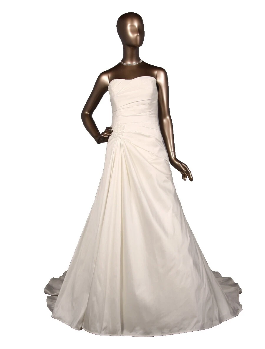 Vestidos de Casamento Branco Tafetá Bordado