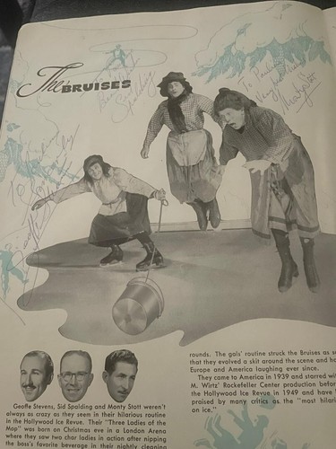 Programa de colección Hollywood Ice Revue 1953 firmado 10+ patinadores/actores Kirby Scott - Imagen 7 de 9