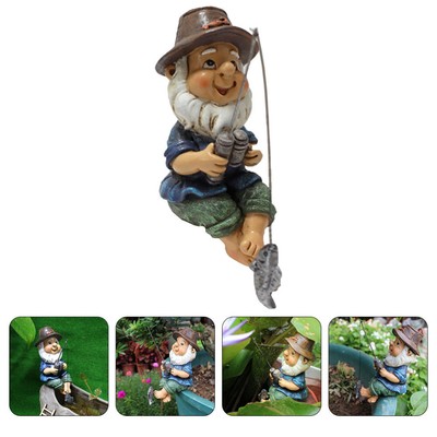 Harz Zarte Lustige Entzückende Angeln Gnome Statue Garten Gnome