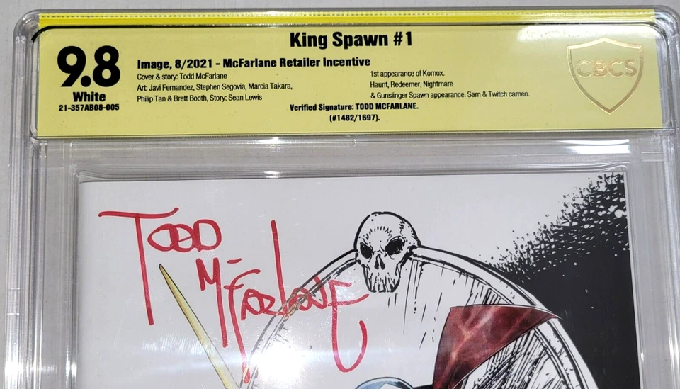 King Spawn #1 McFarlane Retailer Incentive Variant CBCS 9.8 Signed by Todd - Image 2 of 4