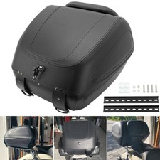 Estuche de almacenamiento 32L de cuero PU para maletero de motocicleta con bloqueo superior