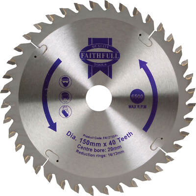 Faithfull Allzweck TCT Kreissägeblatt 150 mm 40 Z 20 mm