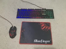 Bluefinger RGB keyboard and mouse + mousepad