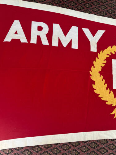 WWII Army Navy Banner WAR Production Award Flag WW2 8' 8" - Picture 3 of 17
