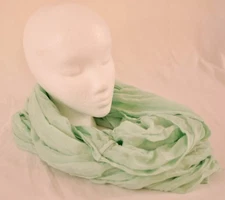 women's infinity scarf mint green one size  63" X 36" 
