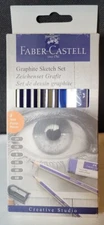 Faber-Castell Graphite Sketch Set 8-pc Creative Studio New in Box Free Shipping 