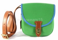 Fossil Austin Fab Green Blue Flap Canvas Leather Trim Turnlock Crossbody Bag Fossil Austin Fab Green Blue Flap Canvas Leather Trim Turnlock Crossbody Bag