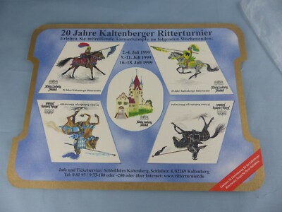 PLANCHE de 5 SOUS BOCK KING LUDWIG DARK beer mats beer felt beer lid
