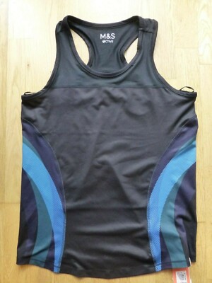 M&S COLLECTION Sports Active Quick Dry Fitted Vest Size 14