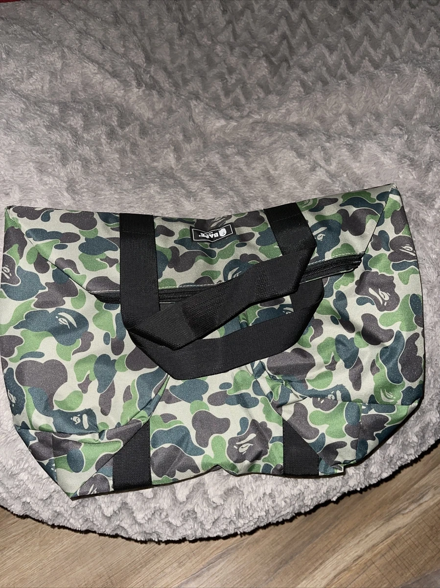 Bape A Bathing Ape Camo Duffle Bag With Adjustable Strap