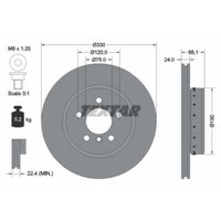 Textar 2X Bremsscheibe Vorne Ø330 Mm InnenbelüFtet FüR Bmw 5Er Touring F11 520D