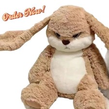 Cute Angry Rabbit Plush Toy – Large Soft Stuffed Bunny Doll Gift for Kids