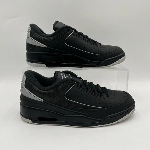 Mens Size 10.5 Air Jordan 2/3 Black Silver Sneakers FD0383 001 NEW