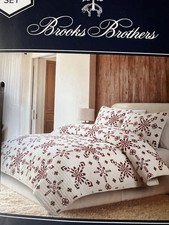 Brooks Brothers Cotton SHAMS ONLY! Two Standard Shams New