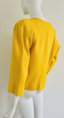 Givenchy Blazer Jacket Vintage 80’s Boutique Jellow Couture Viscose Size FR 38 S - Picture 6 of 23