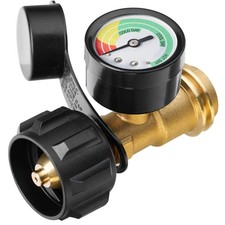 CALPOSE Propane Tank Gauge, 3 Colors Coded Universal for 1 Pack, Black