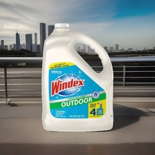 Windex 128 fl. oz. Outdoor Glass Bathrooms Kitchens Efficiently Cleaner Refill 0.23 per fl oz