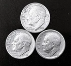1946 P-D-S 10c SILVER Roosevelt Dimes, Year Set.   FREE Shipping   (R187)