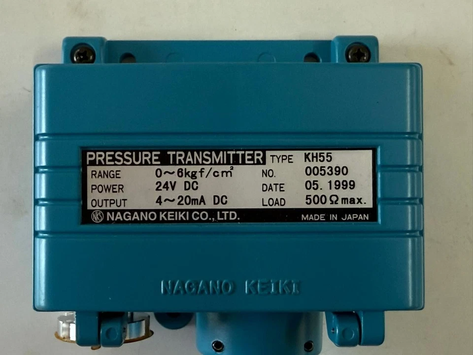 NAGANO KEIKI KH55 PRESSURE TRANSMITTER 0-6Kgf/cm2 24VDC 4-20mA - Image 3 of 4