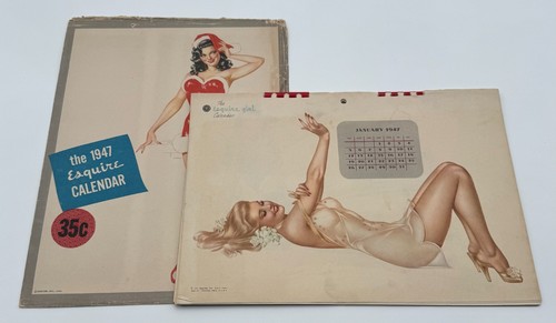 The Esquire Girl Calendar Vintage 1947 Varga Pin-Up Complete Calendar