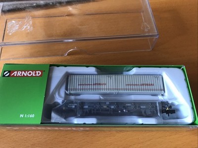ARNOLD HN6421-1: FLACHWAGEN + CONTAINER Central Lechera Asturiana NEU OVP