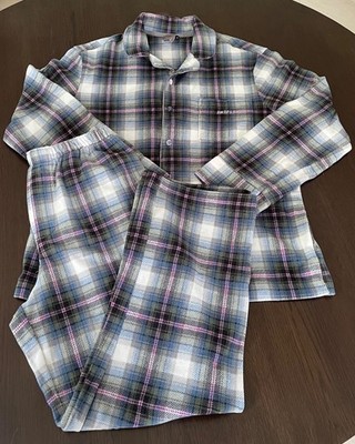 SKIMS Fleece Oversized Unisex Plaid Sleep Set Pajamas, Size Small
