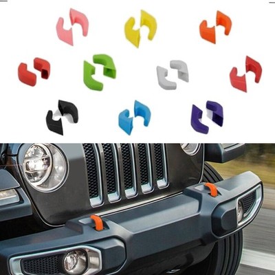 For 07+ Jeep Wrangler JK JL JT Front Bumper Tow Hook Cover Trim  Protector Decor