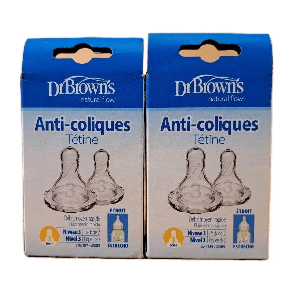 Pezón anticólicos, 6 meses +, flujo medio-rápido, paquete de 4 Foto 2 de 2