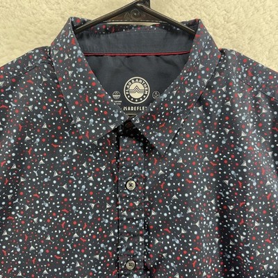 Flag & Anthem Madeflex Moisture Wicking Performance Mens XL Button Up Shirt
