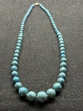 Blue Turquoise Beaded Necklace 32  