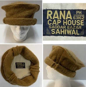 Afghani Pakistani Handmade Wool Pakol Rolled Brim Hat Rana Cap Sadaar Sahiwal