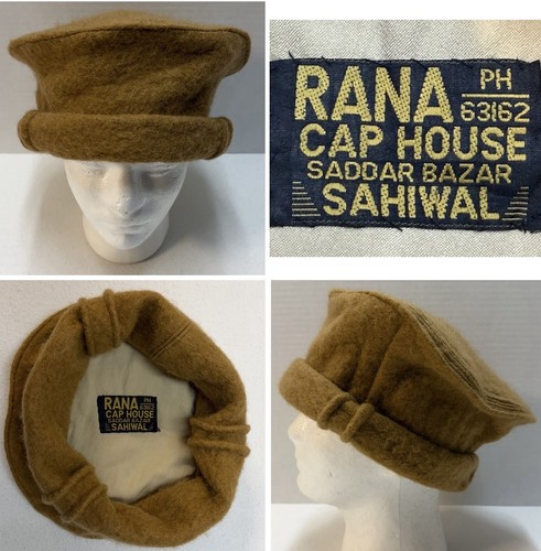 Afghani Pakistani Handmade Wool Pakol Rolled Brim Hat Rana Cap Sadaar Sahiwal