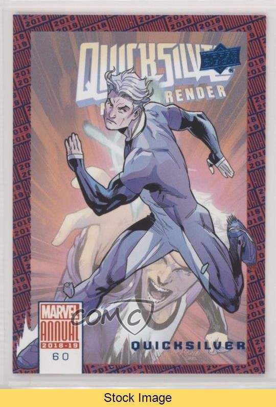 2018-19 Upper Deck Marvel Annual Blue Quicksilver #60 READ 0bn8
