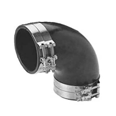 Trident Marine 4'' 90-Degee Elbow with Clamps #TRL-490-S/S