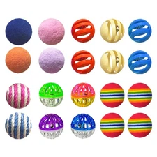YULOYI Cat Toys for Indoor Cats, Cat Toys Balls, 20 Packs Interactive Cat Toy...