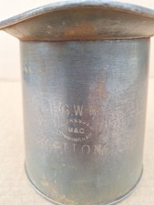 GWR 1/4 Gallon Oil Jug Measure H. Cresser M&C Birmingham. Great Western Railway