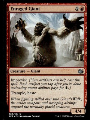2017 Aether Revolt  Foil Enraged Giant Expansion/Uncommon #80