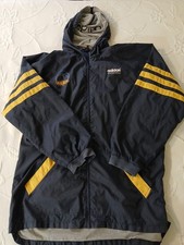 1990s Vintage Adidas Blue Alba Berlin Windbreaker Jacket Mens XL Basketball Coat