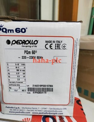 1PCS NEW Pedrollo PQM60 High-pressure Circulating Water Pump 220V