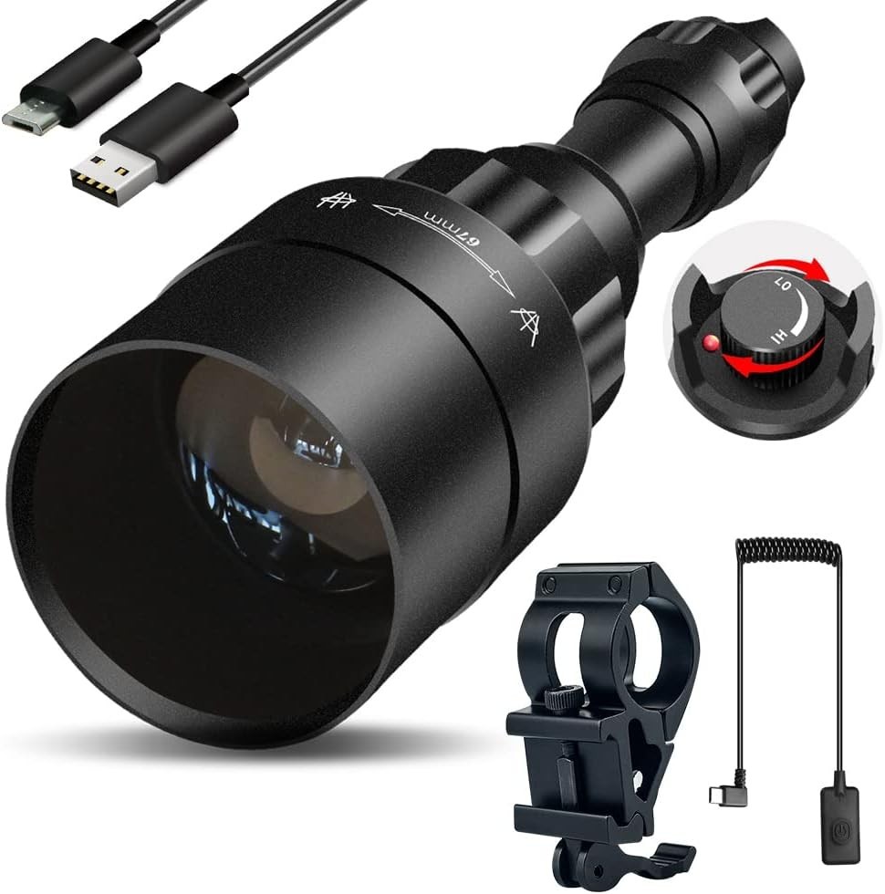 850nm Zoomable IR Illuminator Flashlight for Night Vision
