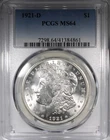 1921-D Morgan Dollar PCGS MS64 Flashy Better Date $1