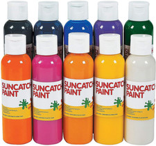 4-Oz. Assorted Colors Suncatcher Paint - Set of 10 - DIY Craft Supplies for Kids