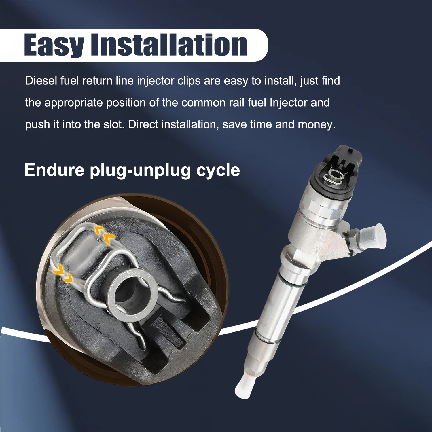 Set of 10 Fuel Injector Connector Clip for Chevrolet Silverado 2001-2010 New 