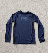 Under Armour HeatGear Moisture Wicking Boys Fitted T-Shirt Black YXL