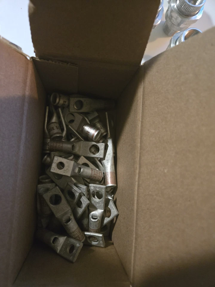 Burndy 2 Awg Flex CU Compression Lugs 3/8 Inch Hole Quantity 43. - Image 2 of 2