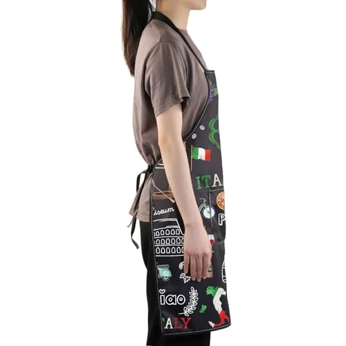  Italian Kitchen Apron - Cooking Apron for Italian Chefs & Themed Italia Bl