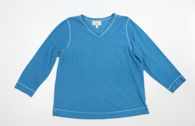 Carole Hochman Damen Pullover Sweatshirt blau Polyester Größe L Pulli