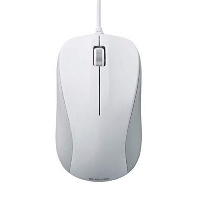 ELECOM Kabelgebundene USB-Laser-Maus mit 3 Tasten [weiß] M-S2ULWH/RS (Japan-I...