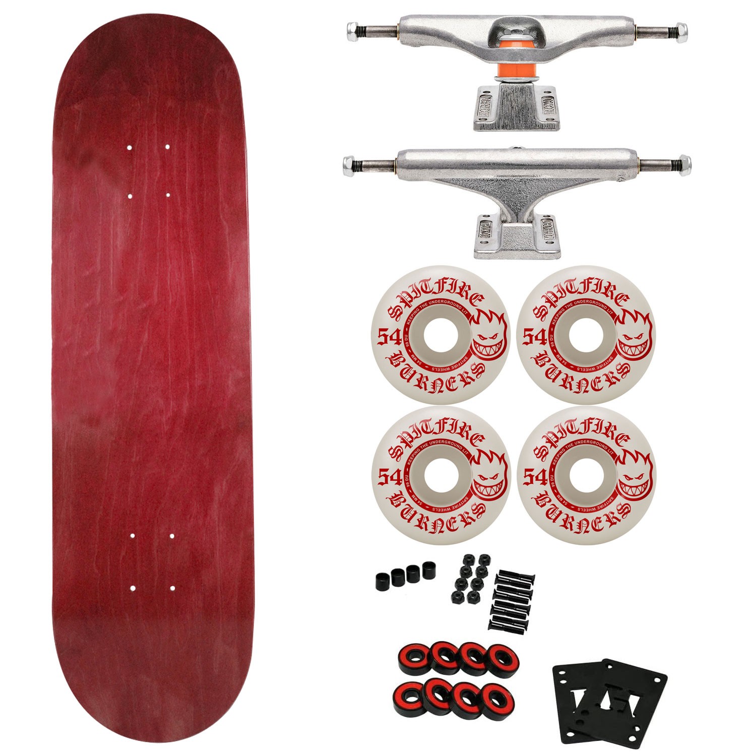 Moose Canadian Maple Skateboard with Independent Trucks, Spitfire Wheels