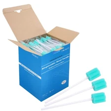 250 Count, Disposable Mouth Swabs Sponge, Unflavored & Sterile Oral Swabs Den...